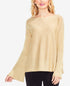 Metallic Bell-Sleeve Sweater